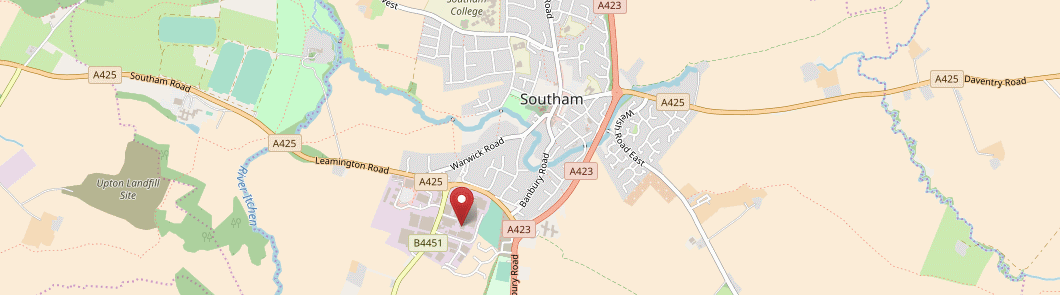 Map showing Southam Office